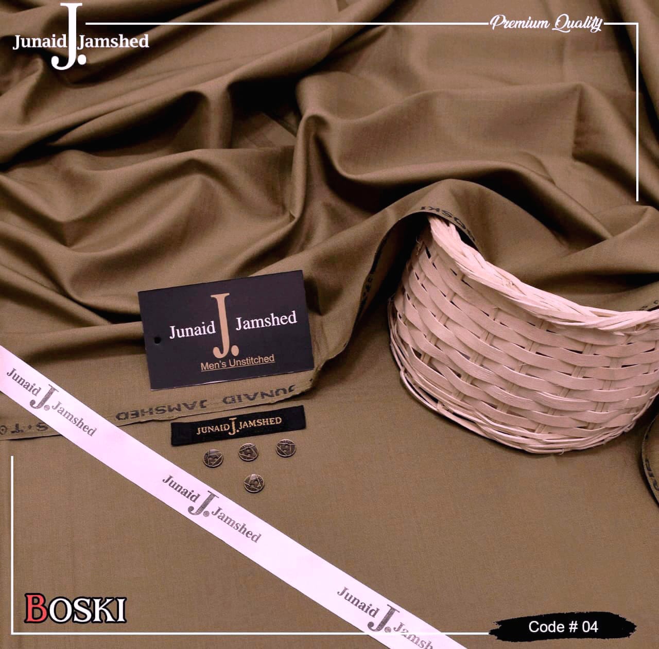 J. Junaid Jamshed wash and Wear Booski - Golden Browne