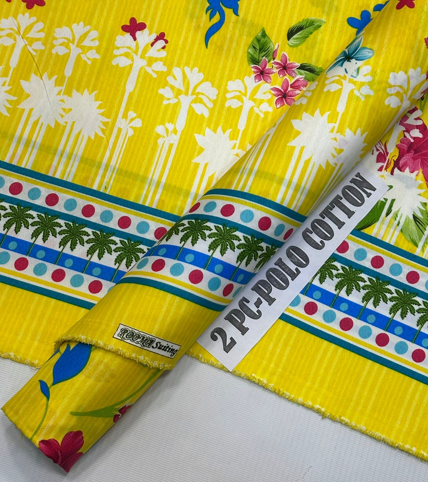 2pc Micro Polo Cotton Unsititched suit -7