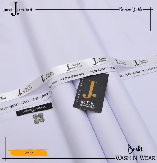 J. Junaid Jamshed wash and Wear Booski - White