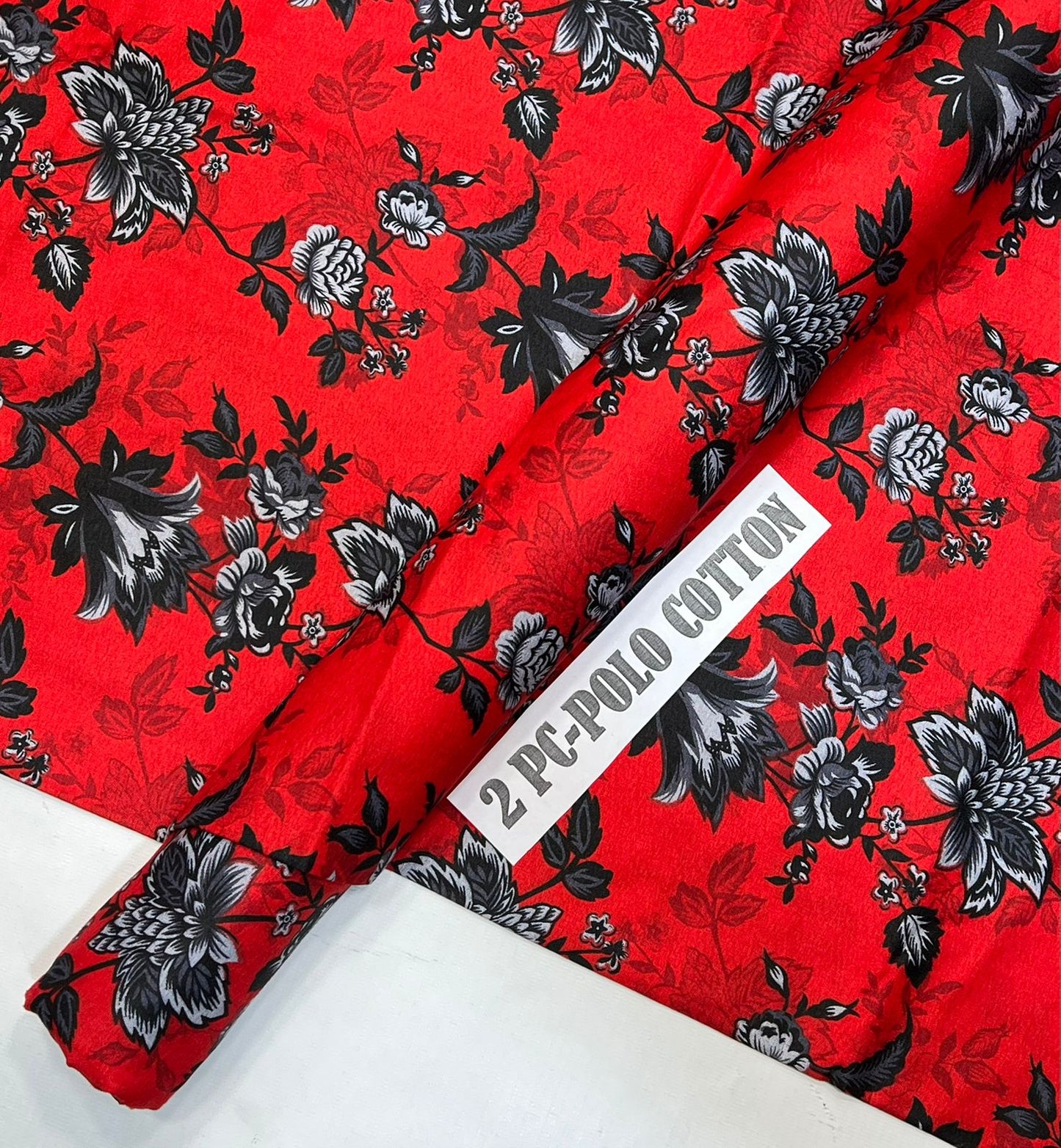 2pc Micro Polo Cotton Unsititched suit -17