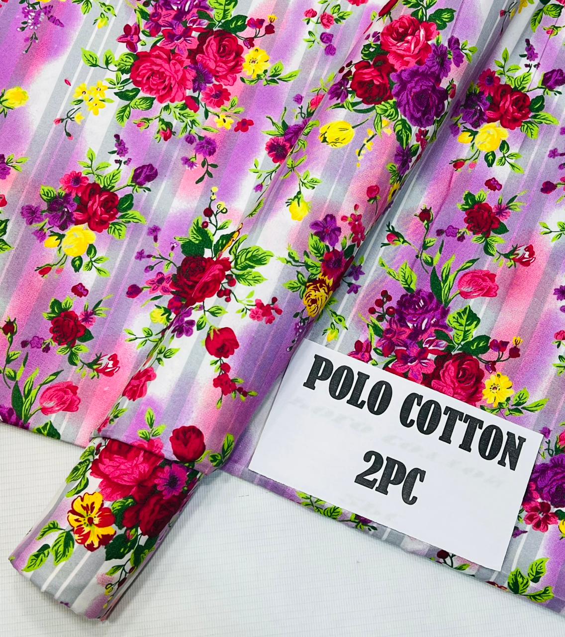 2pc Micro Polo Cotton Unsititched suit -29