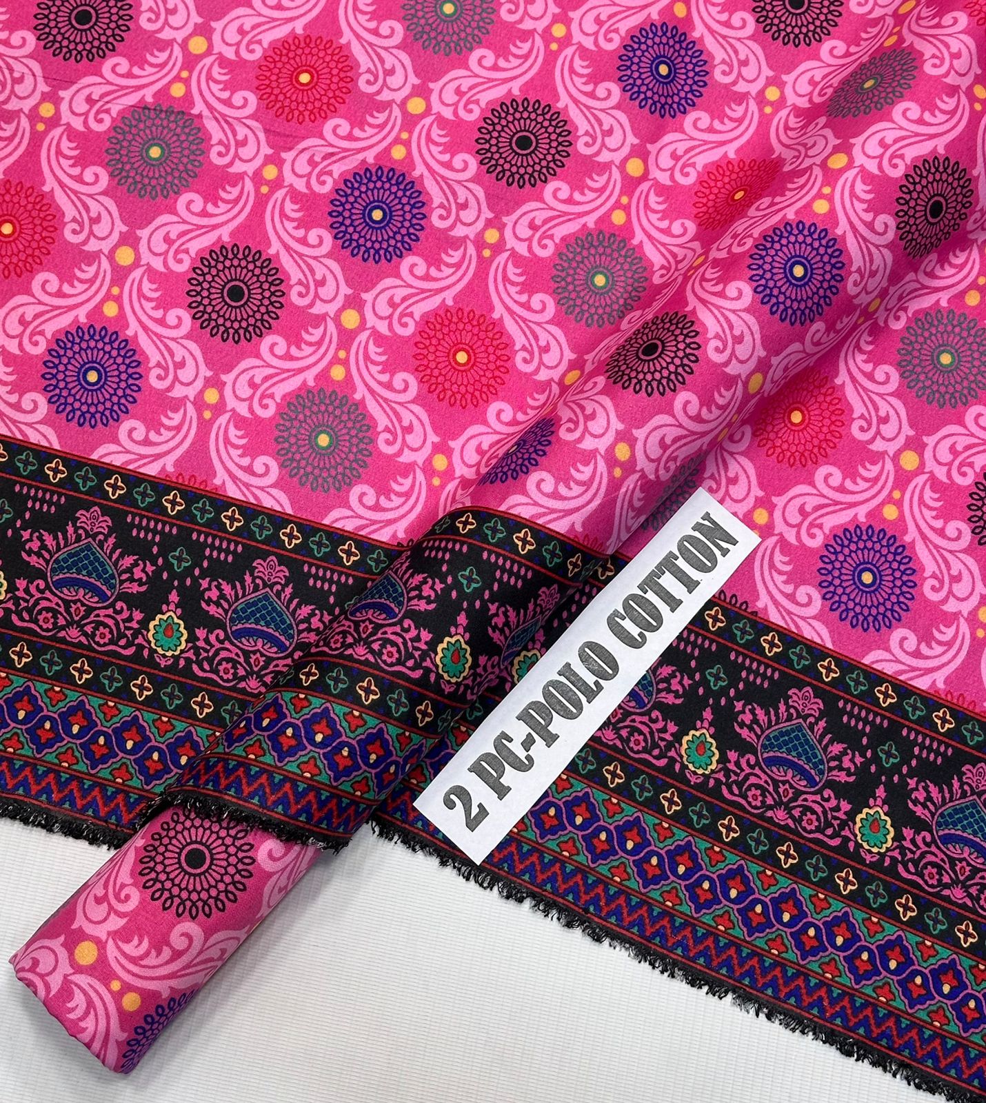 2pc Micro Polo Cotton Unsititched suit -4