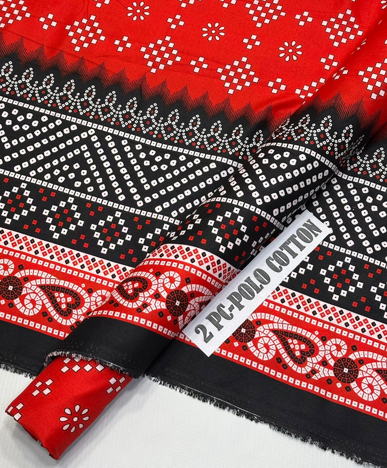 2pc Micro Polo Cotton Unsititched suit -6