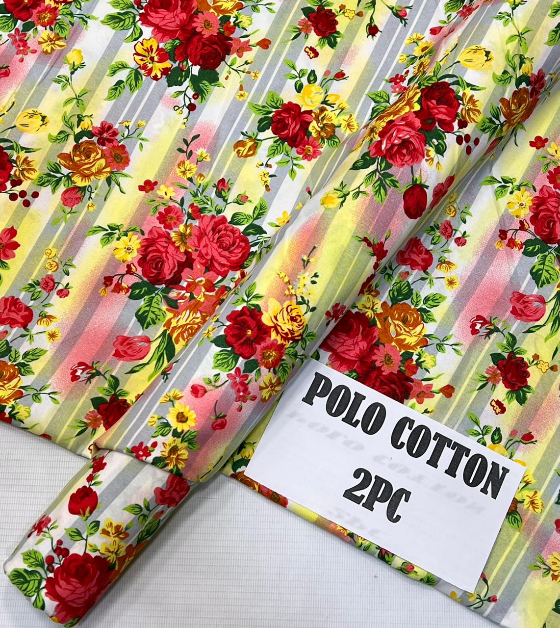 2pc Micro Polo Cotton Unsititched suit -25