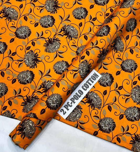 2pc Micro Polo Cotton Unsititched suit -16